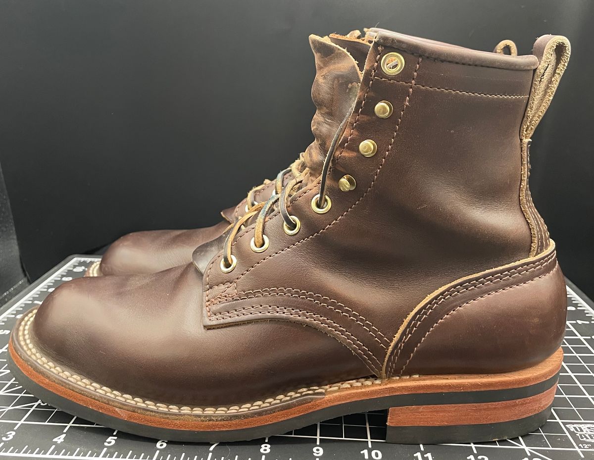 Photo by btstewart on December 1, 2022 of the Nicks Falcon in Horween Brown Chromexcel.
