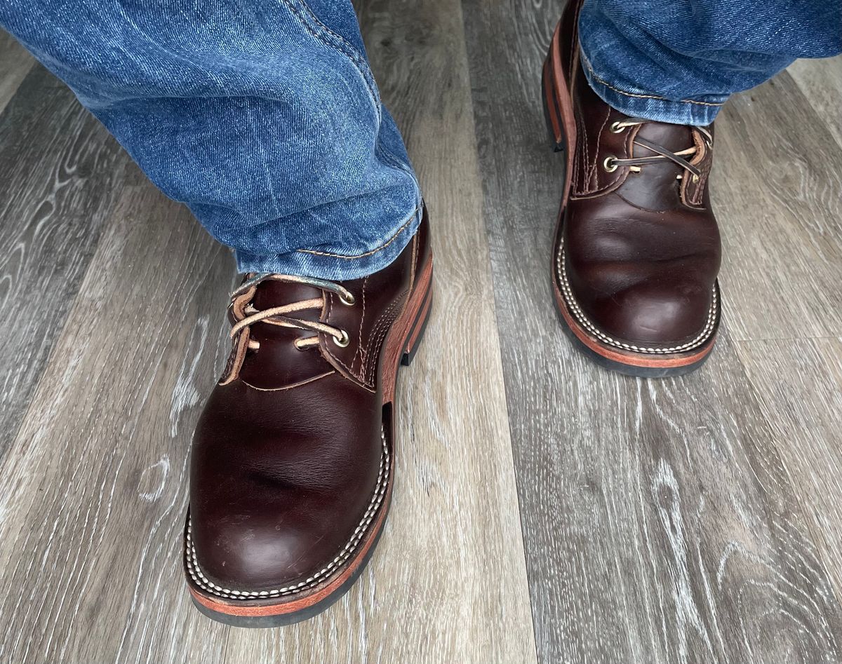 Photo by btstewart on December 2, 2022 of the Nicks Falcon in Horween Brown Chromexcel.