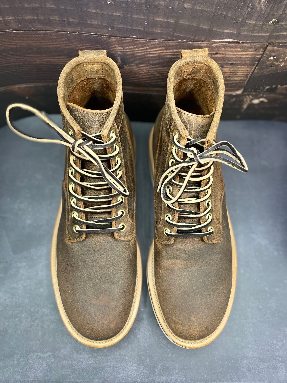 Photo by btstewart on October 1, 2024 of the Viberg Scout Boot in Rawhide Waxy Commander - Charles F. Stead & Co Ltd..