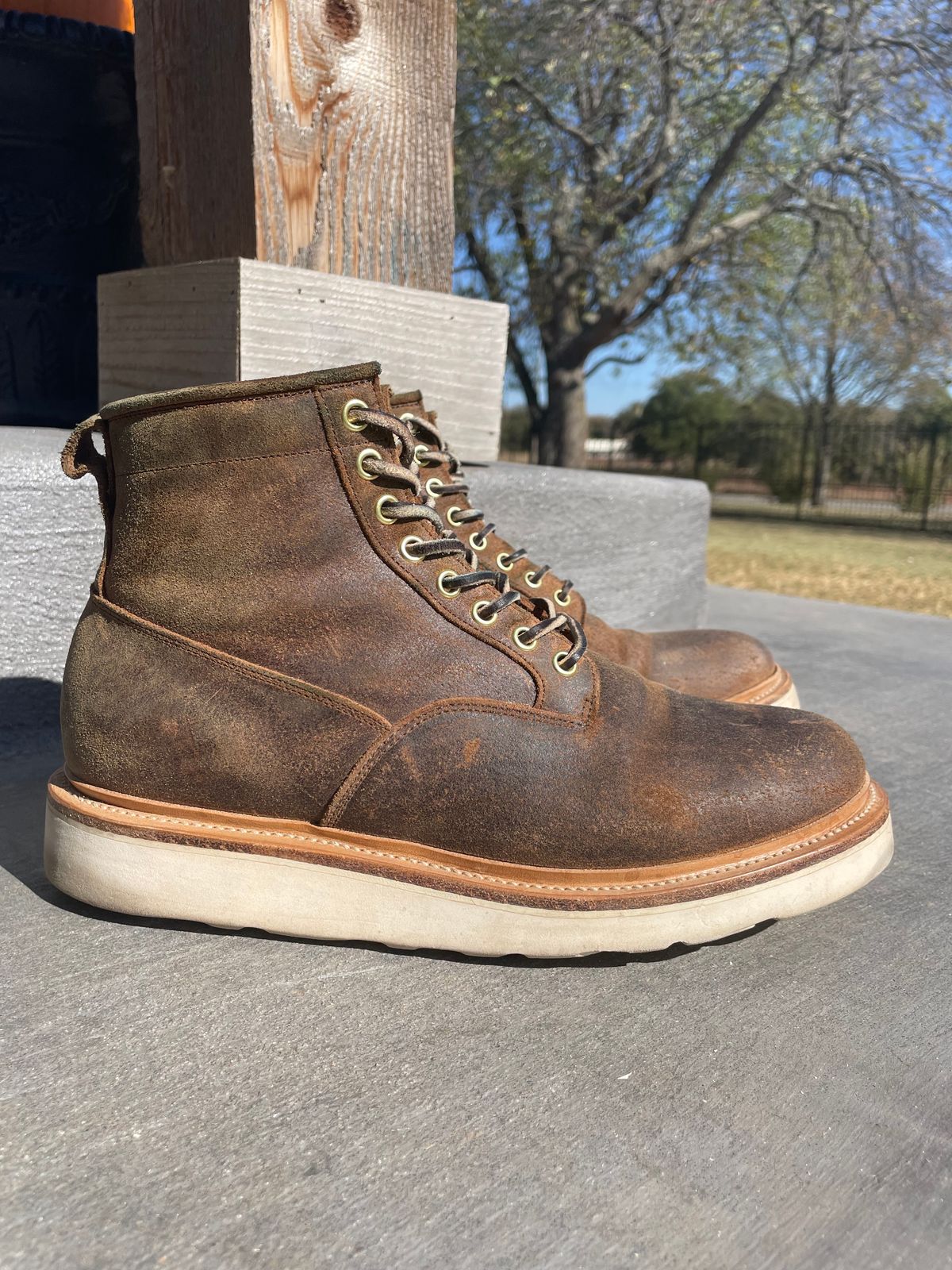 Photo by btstewart on November 1, 2024 of the Viberg Scout Boot in Rawhide Waxy Commander - Charles F. Stead & Co Ltd..