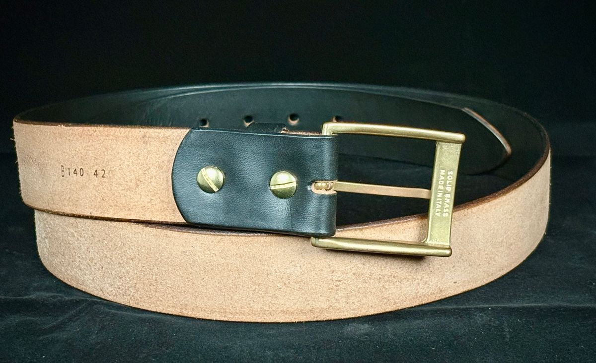 Photo by btstewart on October 1, 2025 of the Coronado Leather CLASSIC HORSEHIDE BELT NO.94 | BLACK in Black Horshide.