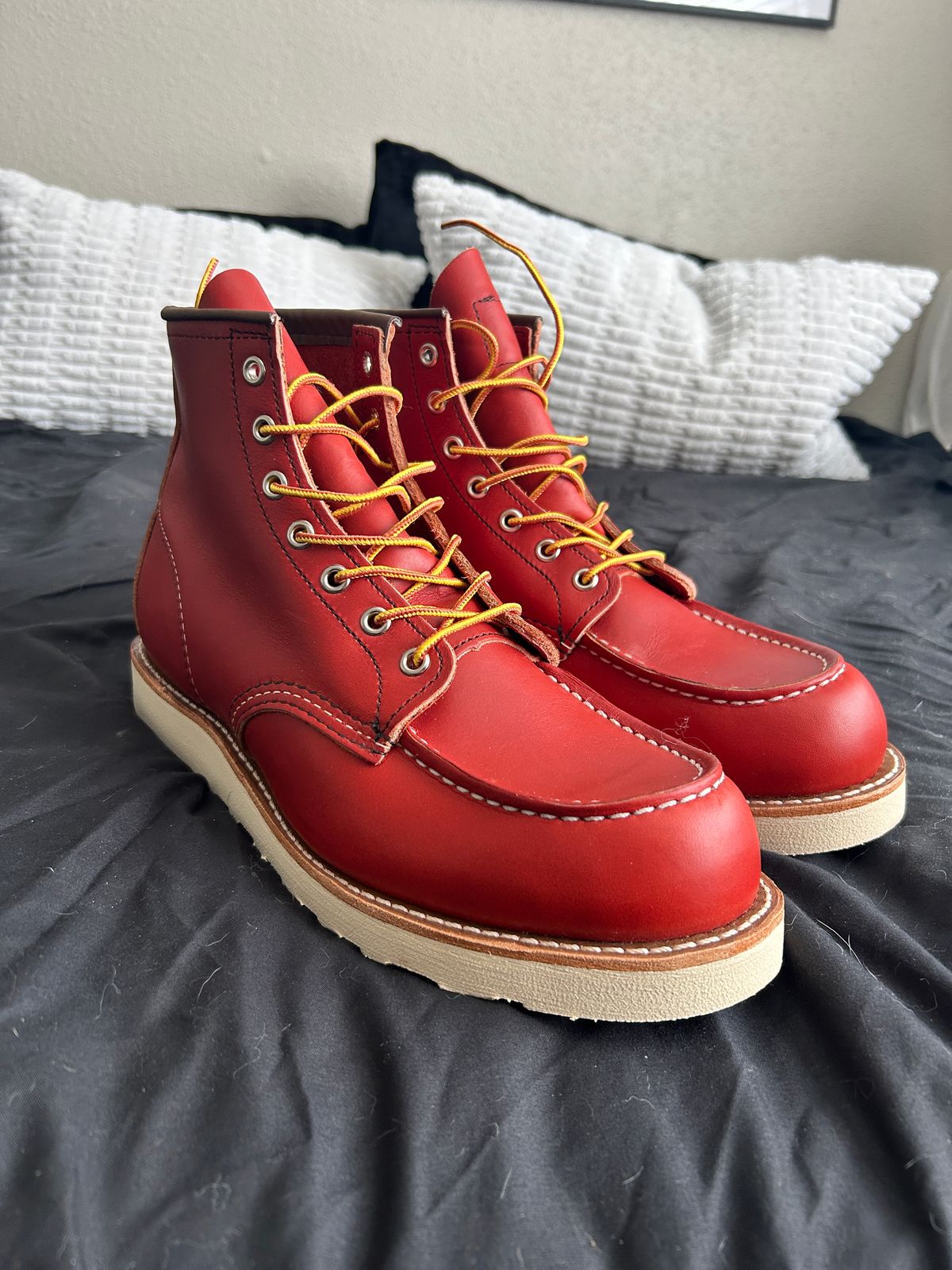 Photo by stepped_in_dookie_again on October 24, 2024 of the Red Wing 6-Inch Classic Moc in S.B. Foot Oro-Russet Portage.