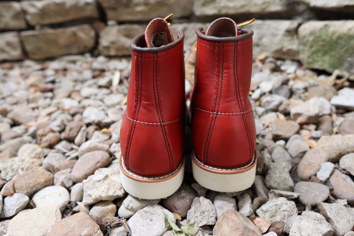 Photo by stepped_in_dookie_again on November 3, 2024 of the Red Wing 6-Inch Classic Moc in S.B. Foot Oro-Russet Portage.