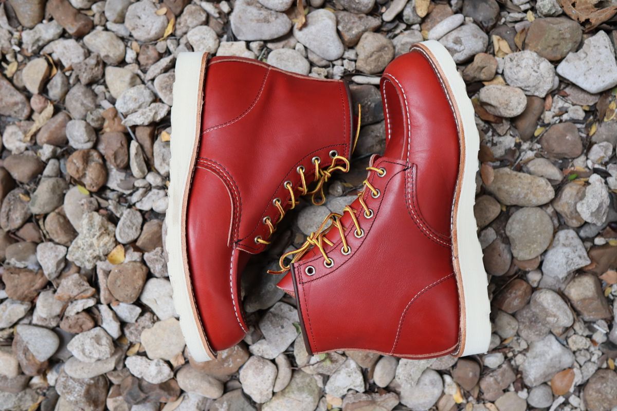 Photo by stepped_in_dookie_again on November 3, 2024 of the Red Wing 6-Inch Classic Moc in S.B. Foot Oro-Russet Portage.