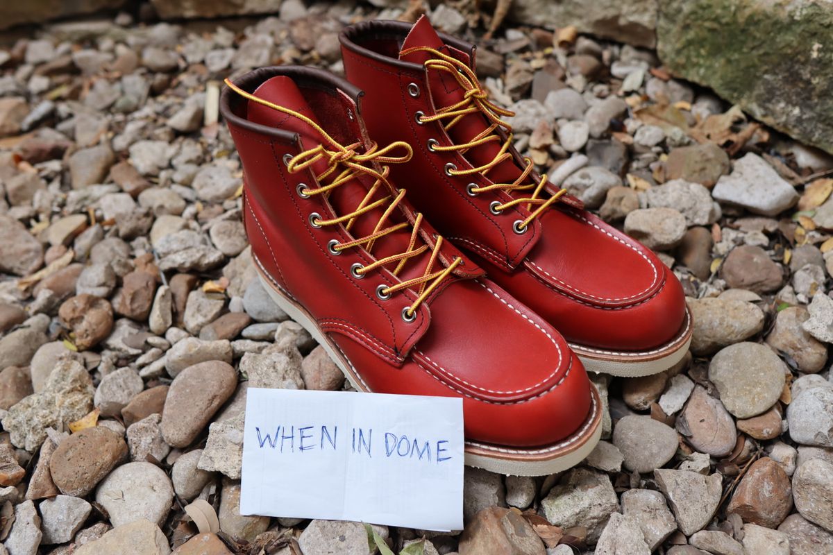 Photo by stepped_in_dookie_again on November 3, 2024 of the Red Wing 6-Inch Classic Moc in S.B. Foot Oro-Russet Portage.