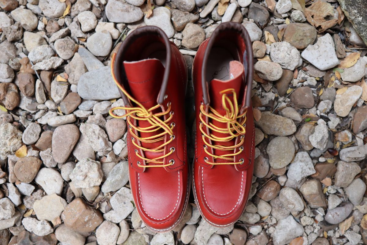 Photo by stepped_in_dookie_again on November 3, 2024 of the Red Wing 6-Inch Classic Moc in S.B. Foot Oro-Russet Portage.