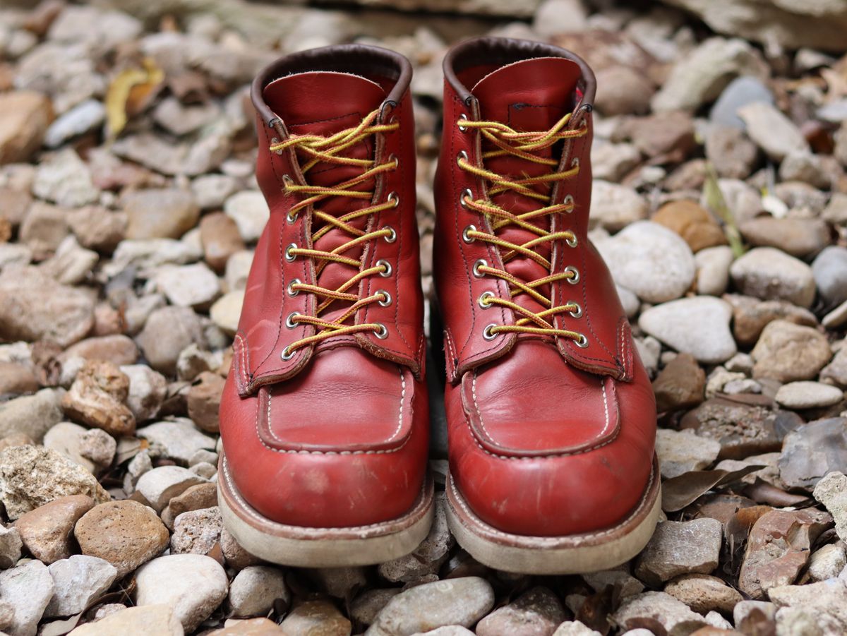 Photo by stepped_in_dookie_again on January 2, 2025 of the Red Wing 6-Inch Classic Moc in S.B. Foot Oro-Russet Portage.