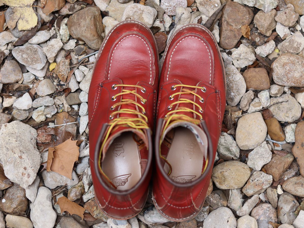 Photo by stepped_in_dookie_again on January 2, 2025 of the Red Wing 6-Inch Classic Moc in S.B. Foot Oro-Russet Portage.