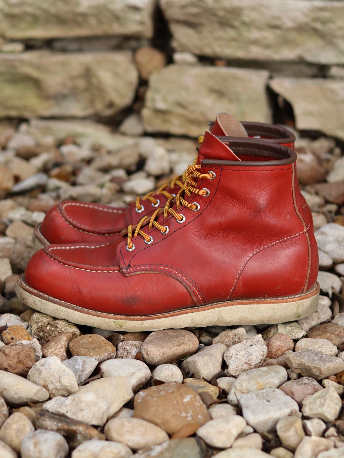 Photo by stepped_in_dookie_again on March 4, 2025 of the Red Wing 6-Inch Classic Moc in S.B. Foot Oro-Russet Portage.