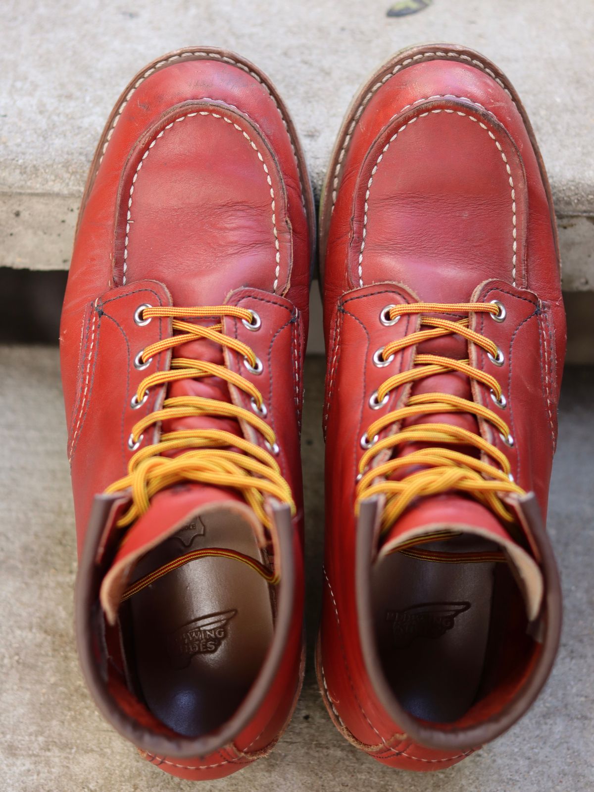 Photo by stepped_in_dookie_again on March 4, 2025 of the Red Wing 6-Inch Classic Moc in S.B. Foot Oro-Russet Portage.