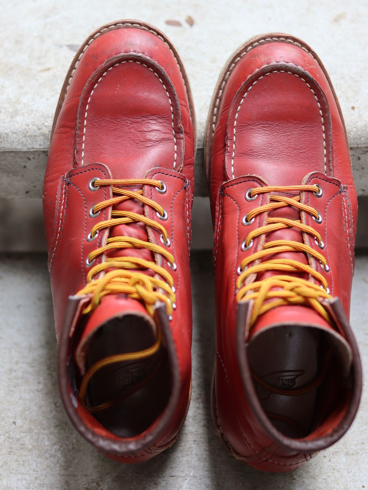 Photo by stepped_in_dookie_again on April 1, 2025 of the Red Wing 6-Inch Classic Moc in S.B. Foot Oro-Russet Portage.