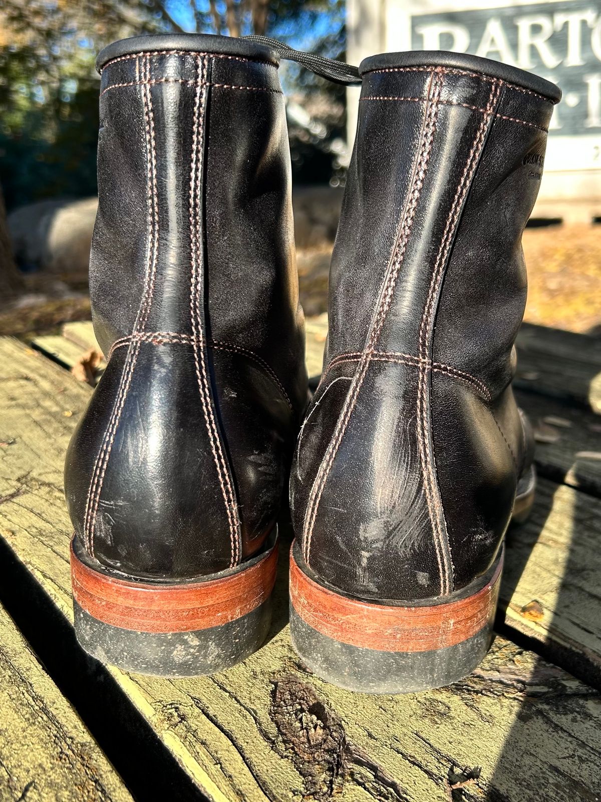 Photo by stepped_in_dookie_again on December 5, 2023 of the Quan Shoemaker Unknown Model in Maryam Black Horsebutt.