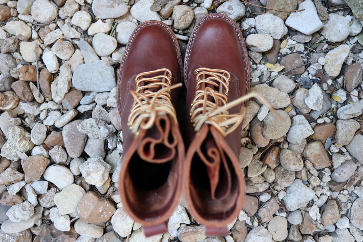 Photo by stepped_in_dookie_again on October 9, 2024 of the White's Packer in Seidel Red Dog Oil Tan.