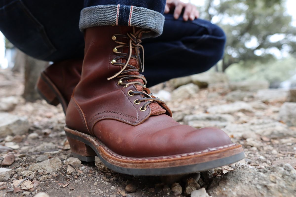 Photo by stepped_in_dookie_again on November 3, 2024 of the White's Packer in Seidel Red Dog Oil Tan.