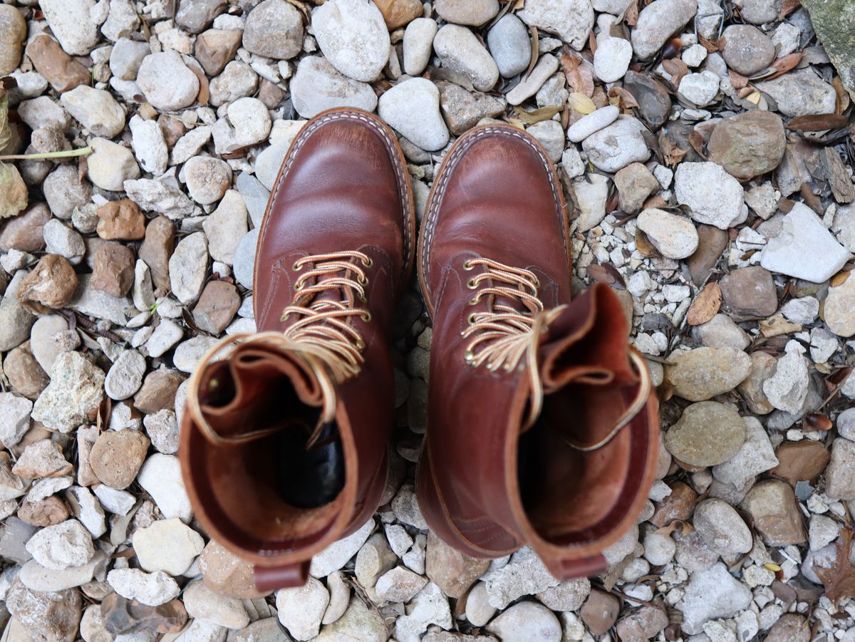 Photo by stepped_in_dookie_again on December 2, 2024 of the White's Packer in Seidel Red Dog Oil Tan.