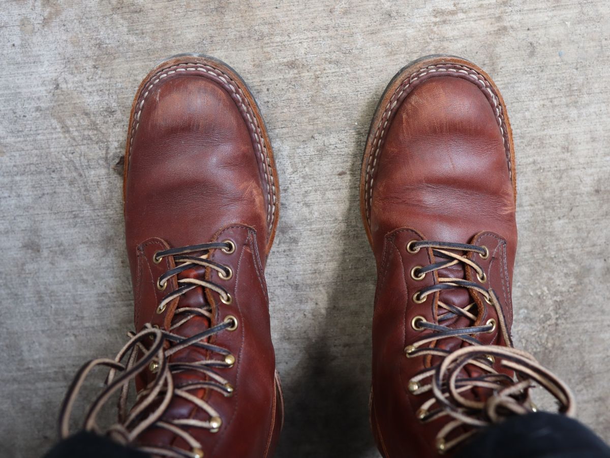 Photo by stepped_in_dookie_again on December 16, 2024 of the White's Packer in Seidel Red Dog Oil Tan.