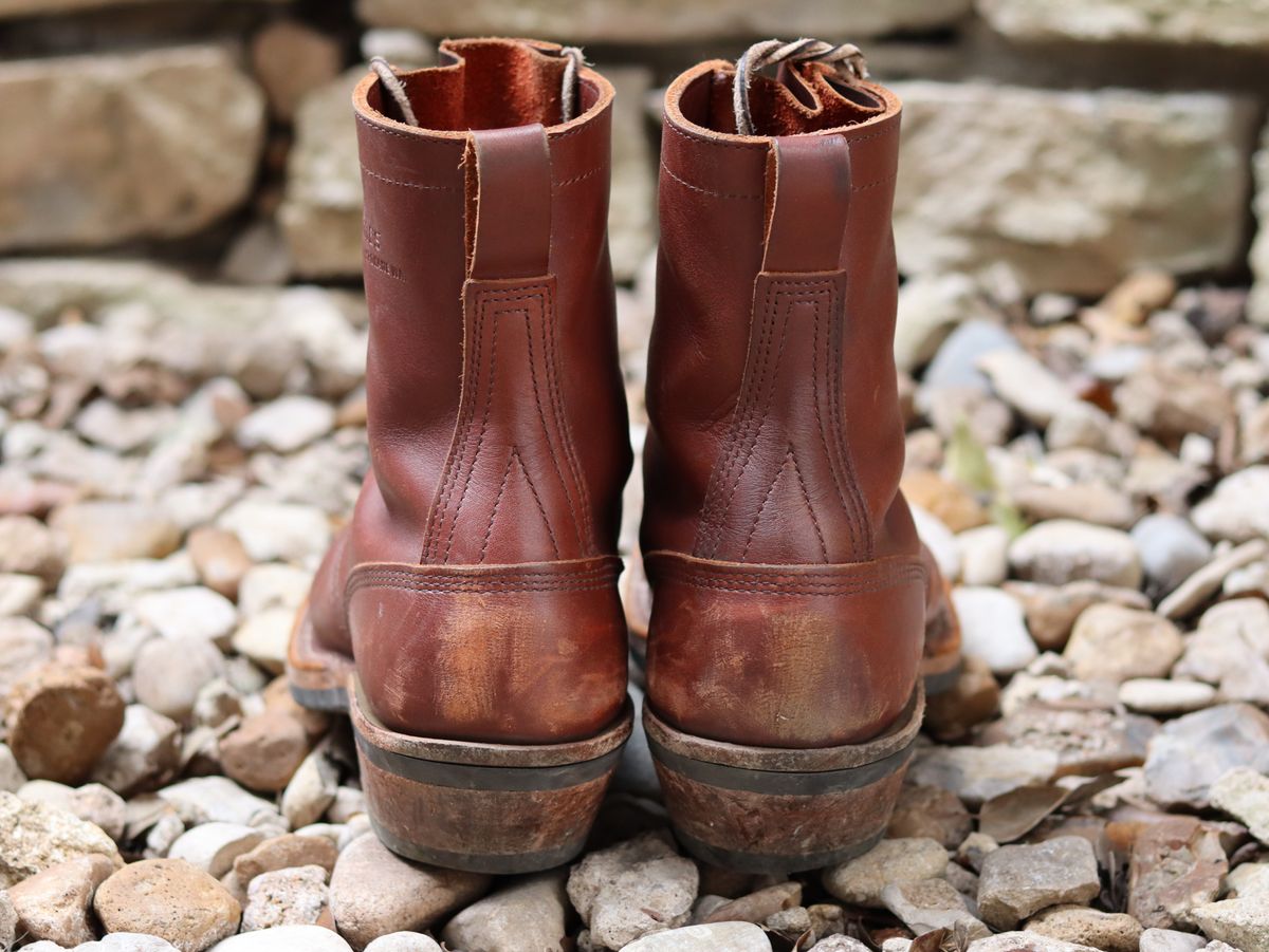 Photo by stepped_in_dookie_again on January 2, 2025 of the White's Packer in Seidel Red Dog Oil Tan.
