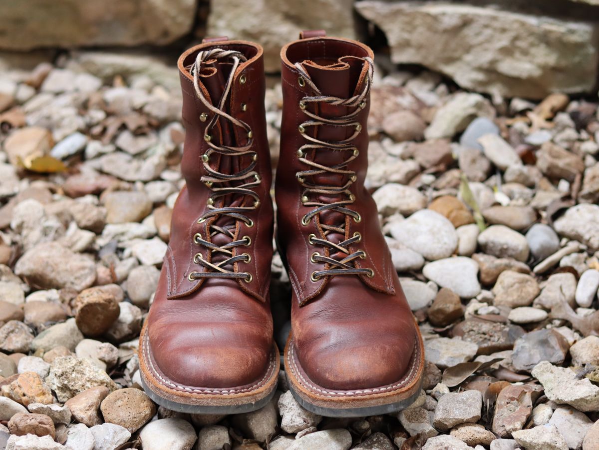 Photo by stepped_in_dookie_again on January 2, 2025 of the White's Packer in Seidel Red Dog Oil Tan.