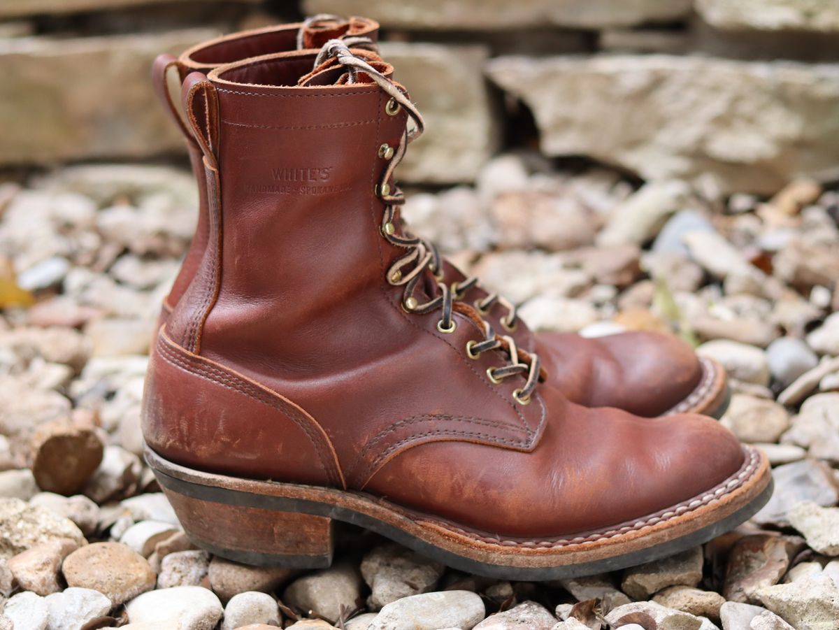Photo by stepped_in_dookie_again on January 2, 2025 of the White's Packer in Seidel Red Dog Oil Tan.