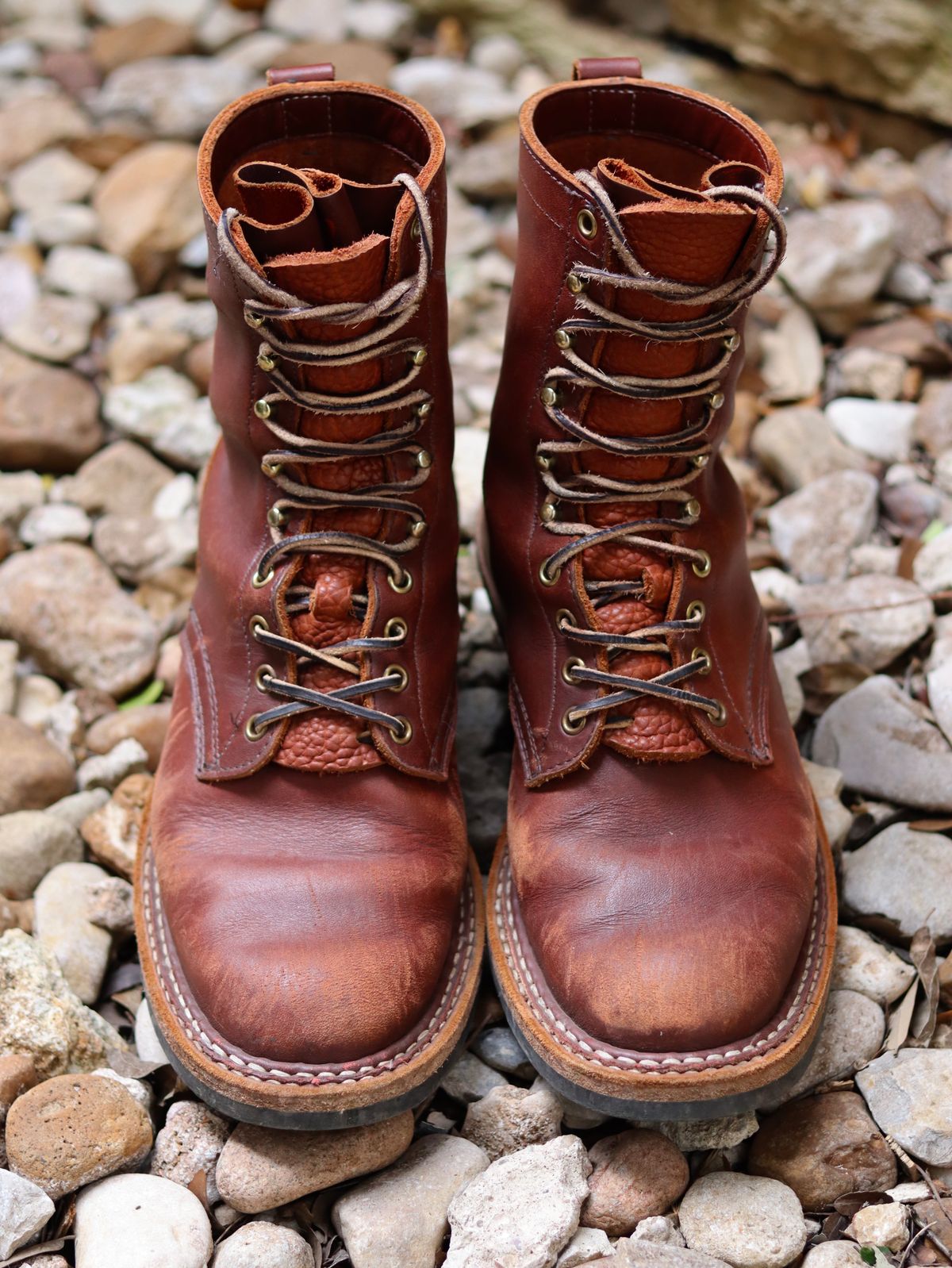 Photo by stepped_in_dookie_again on March 3, 2025 of the White's Packer in Seidel Red Dog Oil Tan.