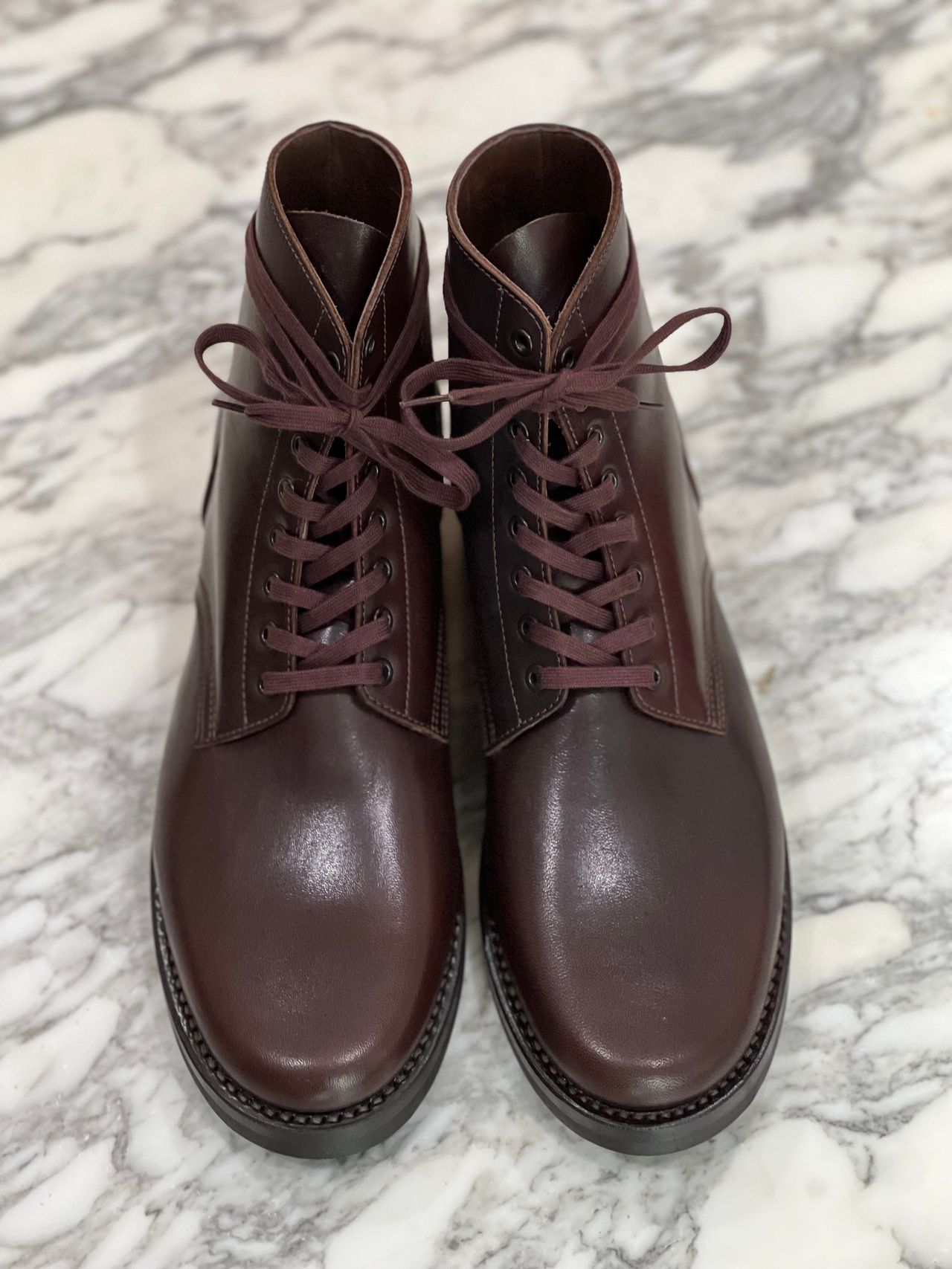 Addict Boots AB-06 Service Boots in Brown Horsehide | Patina