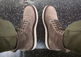 Viberg Scout Boot in C.F. Stead Fog Janus Calf Suede