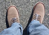 Viberg Scout Boot in C.F. Stead Fog Janus Calf Suede