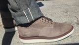 Viberg Scout Boot in C.F. Stead Fog Janus Calf Suede