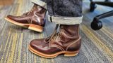 Flame Panda Service Boot in Shinki Chocolate Antique Horsehide