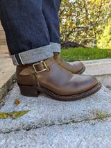 Keystone Shoe Company Biker Boot (Engineer) in Horween Dark Brown Latigo