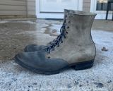 NF Bootmaker Belmont Boot in C.F. Stead Milkshake Desert Oasis Suede & C.F. Stead Flint Waxed Kudu & Horween Tumbled Black Chromexcel & C.F. Stead Lead Grey Suede