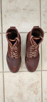 WM1978 Paratrooper Boots in C.F. Stead Brown Repello Calf Suede