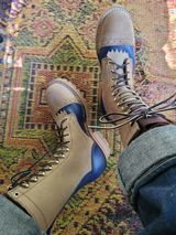 Frank's Type 2 Highlander in Seidel Tan Teton Roughout & Horween Ink Cavalier