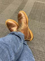 Viberg Shelby Sharp Brogue Boot in Toscanello Vachetta Lucida Horsebutt Leather