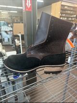 Nicks MTO in Law Tanning Black Roughout Shruken Bison & Law Tanning Walnut Smooth Shruken Bison