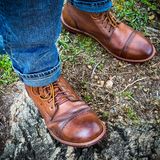 Oak Street Bootmakers Trench Boot in Horween Natural Chromexcel