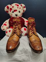 Allen Edmonds Dalton Wingtip Dress Boot in Walnut Calfskin