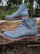 Wolverine 1000 Mile Plain-Toe Boot in Horween Navy Olive Tan
