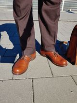 Red Wing Work Oxford in S.B. Foot Brick Settler