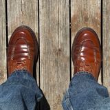 Grant Stone Brass Boot in Horween Honey Glazed Shell Cordovan