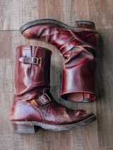 John Lofgren Wabash Engineer Boots in Shinki Burgundy Oiled Horsebutt