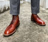 Østmo x Iron Boots Type 1 Service Boot in Horween Tan Pioneer Reindeer