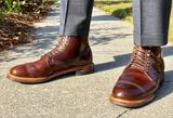 Viberg Derby Boot in Horween Mahogany Shell Cordovan