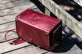 DIY Camera Satchel in Wickett & Craig Burgundy English Bridle