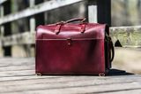 DIY Camera Satchel in Wickett & Craig Burgundy English Bridle