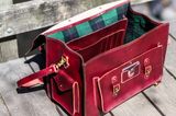 DIY Camera Satchel in Wickett & Craig Burgundy English Bridle