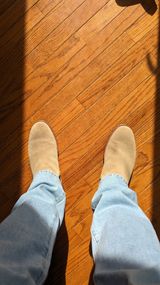 Grant Stone Chelsea Boot in C.F. Stead Ivory Repello Calf Suede