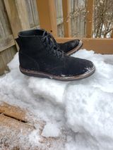 Oak Street Bootmakers Field Boot in Seidel Black Oiled Congo Shrunken Bison Roughout