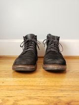 Oak Street Bootmakers Field Boot in Seidel Black Oiled Congo Shrunken Bison Roughout