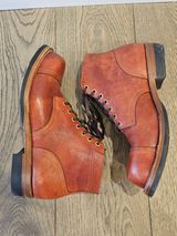 Iron Boots Pitman in Maryam Brick Red Hand-Dyed Horsehide